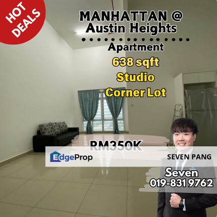 MANHATTAN @ Austin Heights at Mount Austin Studio Partial Furnished High Floor Corner Lot , Johor, Johor Bahru