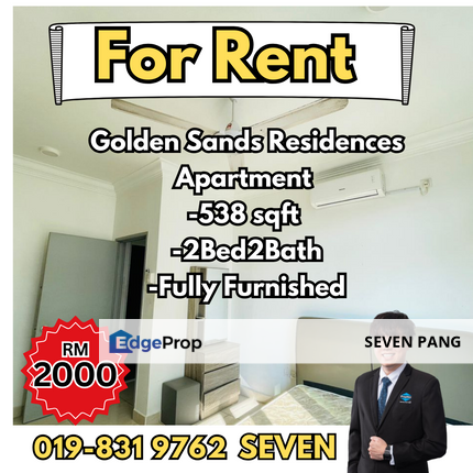 Golden Sands Seaview Residences Near CIQ 2 Bed 2 Bath Fully Furnished Facing Seaview , Johor, Johor Bahru