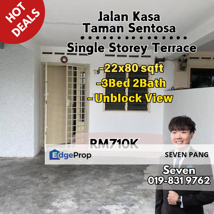 Jalan Kasa at Taman Sentosa Nearby Pelangi CIQ Single Storey Terrace 3 Bed 2 Bath Renovated Unit Unblock View , Johor, Johor Bahru