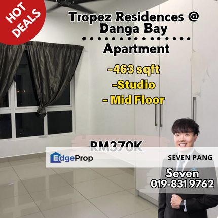 Tropez Residences at Danga Bay Studio 1 Bed 1 Bath Near CIQ Middle Floor, Johor, Johor Bahru