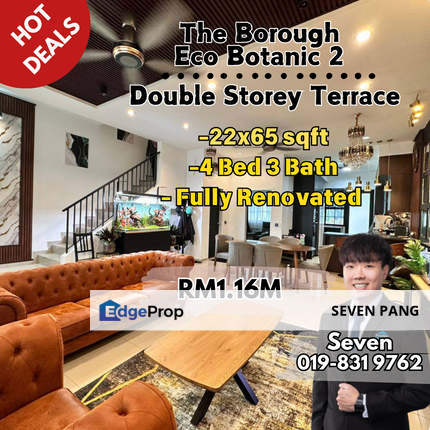 The Borough @ Eco Botanic 2 Double Storey Terrace Land Size 22x65 Bumi Lot Fully Renovated Facing South West , Johor, 