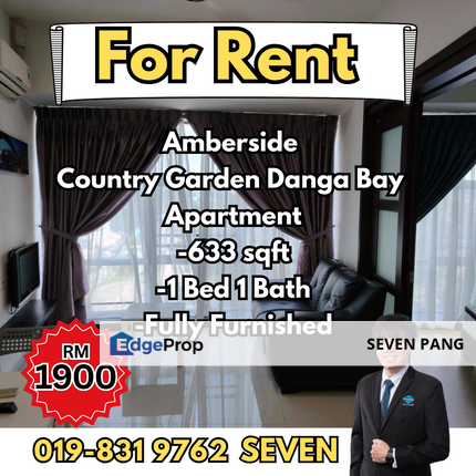 Amberside @ Counrty Garden Danga Bay 1 Bed 1 Bath Fully Furnished , Johor, Johor Bahru