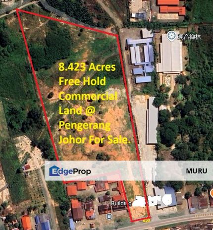 Pengerang Johor Commercial Free Hold Land, Near Rapid Pengerang Johor for Sale, Johor, Kota Tinggi