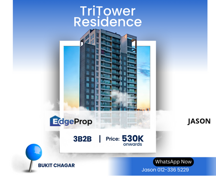 TriTower Residence | Unblocked View | Fully Furnished, Johor, Johor Bahru