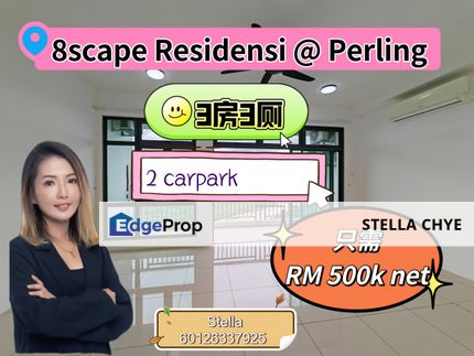 8scape Residence @ Perling. 3bed 3bath Good Condition for Sale, Johor, Johor Bahru