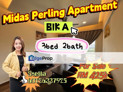 Midas Perling Apartment - 3bed 2bath Good Condition For Sale , Johor, Johor Bahru