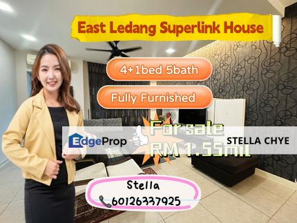 East Ledang Superlink House - Fully Furnished - Good condition for sale, Johor, Nusajaya
