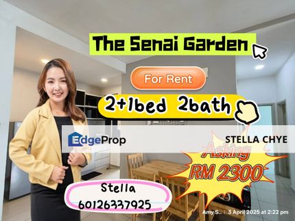 The Senai Garden - 2+1bed 2bath super good condition , Johor, Senai