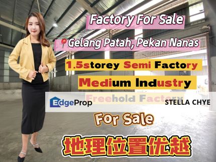 Jalan industry 1x, Taman Emas, Pekan Nanas. 1.5 storey Semi D Factory , Johor, Gelang Patah
