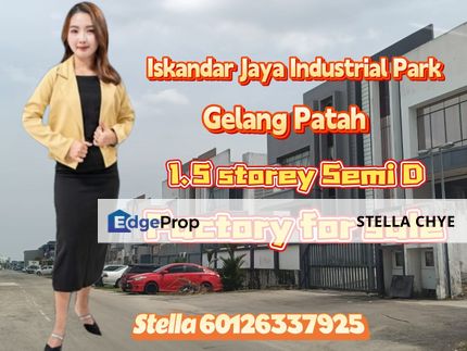 Iskandar Jaya Industrial Park @ Gelang Patah / 1.5 Semi Detached Factory for Sale/ Asking RM 5.6mil, Johor, Gelang Patah