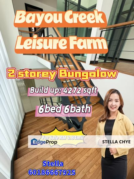 Bayou Creek, Leisure Farm, Gelang Patah, Johor. BUNGALOW HOUSE FOR SALE ONLY RM 3. 84mil, Johor, Gelang Patah