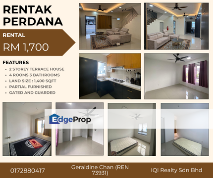 Rentak Perdana 2 Storey Terrace House Kitchen Cabinet Gated Guarded Near Surau, Selangor, Bandar Puncak Alam