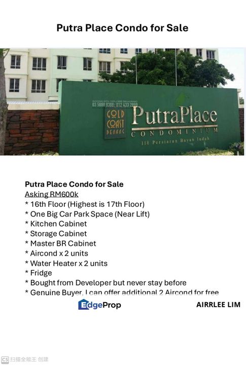 putra place condo 0143237789, Penang, Sungai Nibong