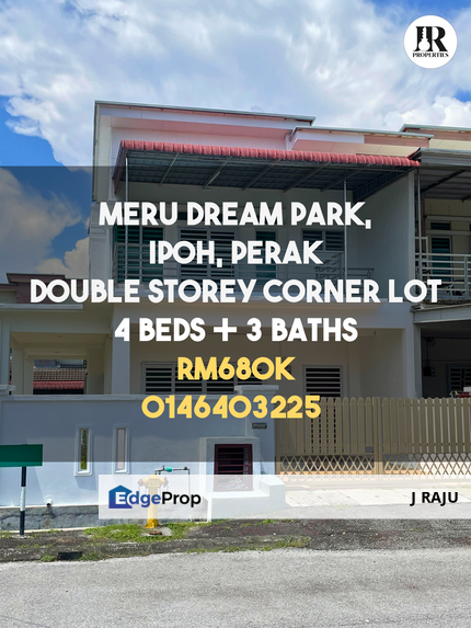 Taman Meru Dream Park, Kinta, Perak Double Storey Terrace Corner Lot For Sale, Perak, Kinta