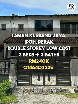 Taman Klebang Jaya, Chemor, Perak Double Storey Terrace Low Cost House ...