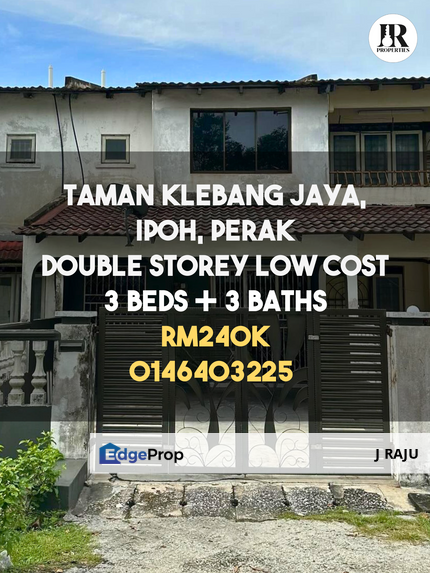 Taman Klebang Jaya, Chemor, Perak Double Storey Terrace Low Cost House For Sale, Perak, Chemor