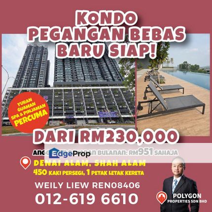 Shah Alam Kondo Baru Siap untuk Dijual, Selangor, Shah Alam