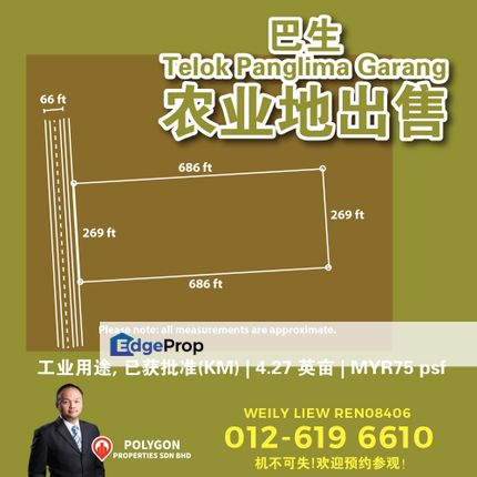 Klang Telok Panglima Garang 4.27acres Land For Sale, Selangor, Telok Panglima Garang