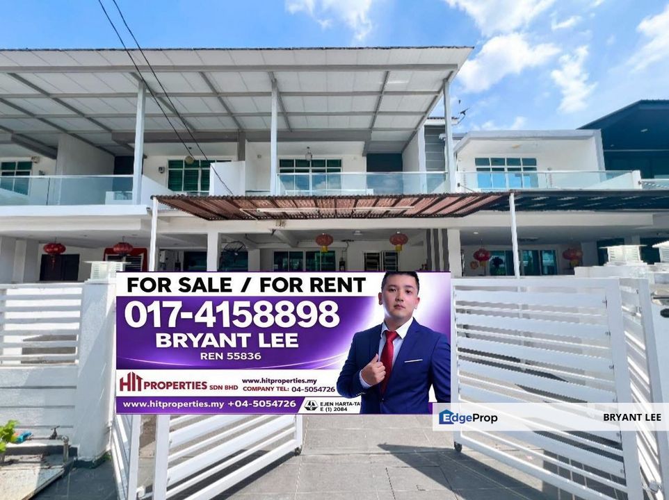 Jawi Sungai Bakap Two Storey Terrace Super Long Gated Bakap Indah Sale, Penang, Sungai Bakap 