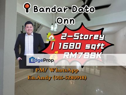 Bandar Dato Onn/Terrace/Double Storey/End Lot/RM788K – Gated Guarded Freehold Unit, Johor, Johor Bahru