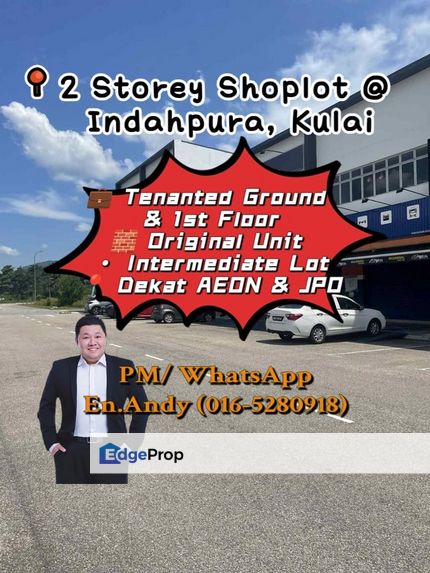 Indahpura/Bandar Putra Kulai/Senai/JPO/Pulai/2 Storey Shoplot /Intermediate/ RM1.55Mil – Same Row with 99 Speedmart!, Johor, Kulai