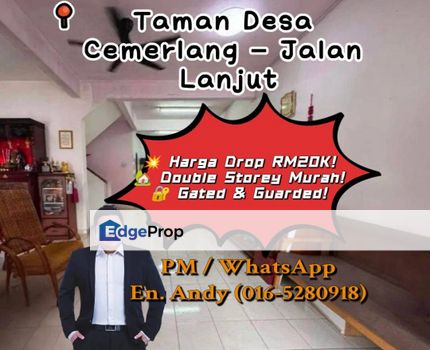 Taman Desa Cemerlang / Ulu Tiram/ Johor Bahru/ Double Storey / Intermediate Lot / RM550K – Below Market & Renovated Kitchen, Johor, Ulu Tiram