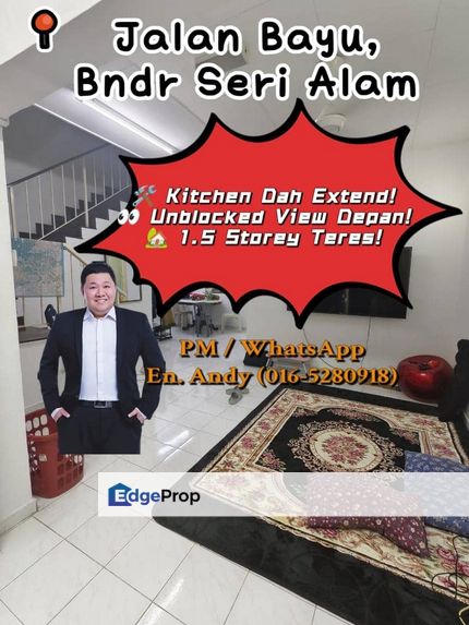 Bandar Seri Alam /Masai / Pasir Gudang / Kota Puteri/ Johor Bahru / 1.5 Storey / Terrace House / RM465K – Dapur Extend & View Unblock!, Johor, Masai