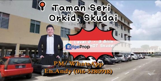 Skudai/Flat/Taman Seri Orkid/Skudai/Mutiara Rini/Taman Nusa Bestari/Johor Bahru/RM188K – Level 2 Rare, Lokasi Panas!, Johor, Johor Bahru