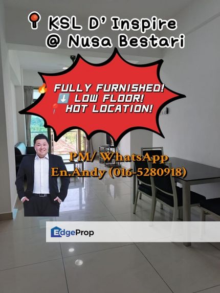 KSL D’Inspire @ Nusa Bestari/Bukit Indah/Nusa Bestari/Bandar Uda Utama/Taman Perling/Johor Bahru/1020 sqft/Fully Furnished/RM487K, Johor, Bukit Indah