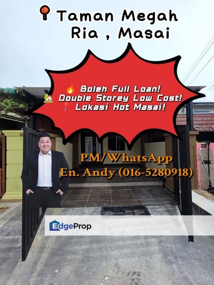 Taman Megah Ria/Taman Rinting/Kota Puteri/Masai/Permas Jaya/Pasir Gudang/Low Cost Terrace House-2 Storey / RM358K – Renovated & Freehold, Johor, Masai