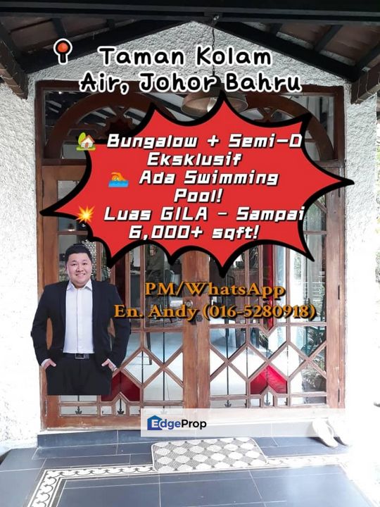 Taman Kolam Air/Taman Nong Chick/Skudai/Bukit Kesenangan/Johor Bahru/Bungalow & Semi-D/2 Units/RM3.5M – Freehold, Swimming Pool & City Location, Johor, Johor Bahru