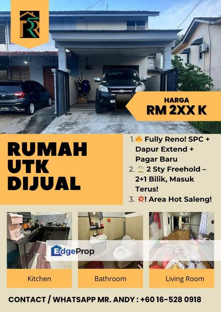 Senai/Kulai/Taman Muhibah Saleng/Double Storey Terrace House/Low Cost/RM298K – Fully Reno 2 Tingkat Bawah 300K, Johor, Kulai