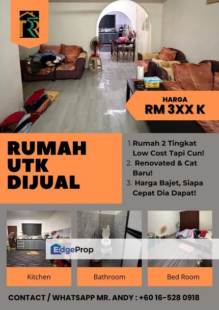  Taman Damai Jaya, Masai /Pasir Gudang/Johor Bahru/  2 Storey Terrace - Low Cost House / RM368K –Fully Renovated!, Johor, Johor Bahru