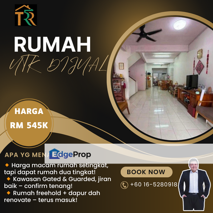 Taman Desa Cemerlang / Ulu Tiram / Tebrau / Johor Bahru / Double Storey Terrace House / RM545K – Final Price + Gated & Guarded!, Johor, Ulu Tiram