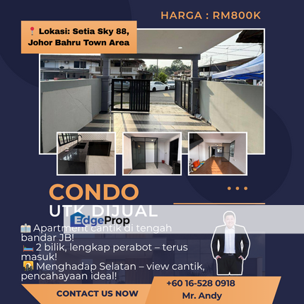Johor Bahru / Apartment / Setia Sky 88 / RM800K – Strategic Location & Siap Masuk, Johor, Johor Bahru