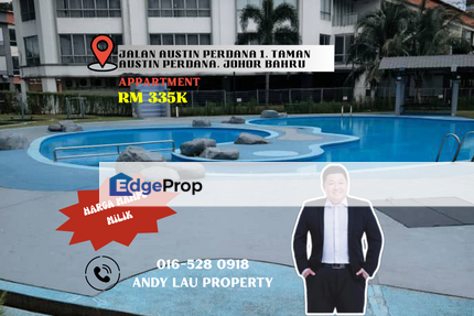 Austin Perdana / Taman Mount Austin / Taman Daya / Taman Desa Tebrau / Johor Bahru / Lake View Apartment / RM335K – Renovated + Freehold Bumi, Johor, Johor Bahru