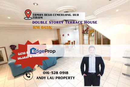 Ulu Tiram / Taman Desa Cemerlang / Desa Tebrau / Johor / Double Storey Terrace / RM645K – Gated & Guarded, Johor, Ulu Tiram