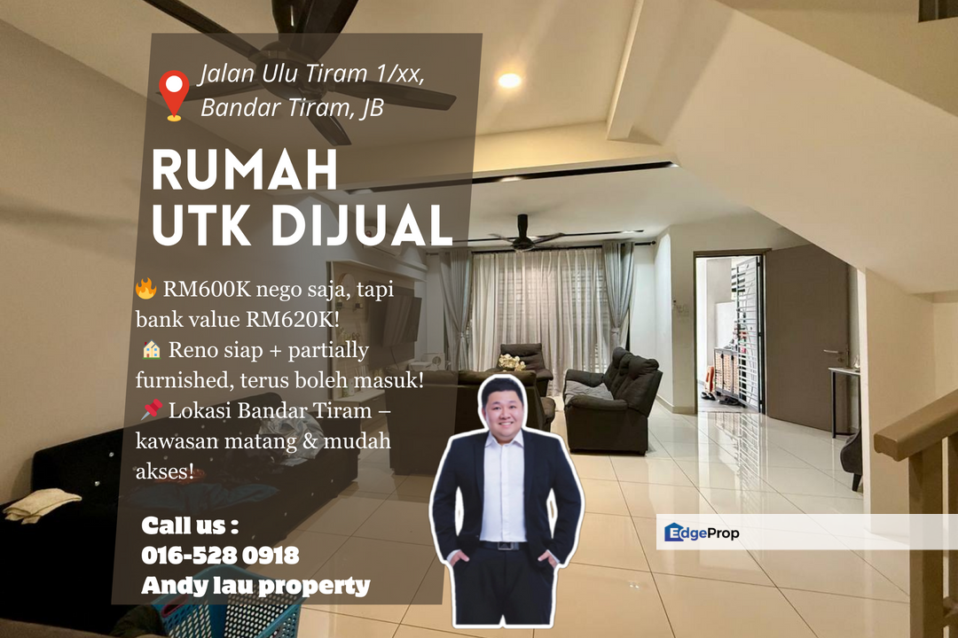 Jalan Ulu Tiram , Bandar Tiram / Double Storey Terrace / For Sale / Reno, Freehold & Partly Furnished, Johor, Ulu Tiram