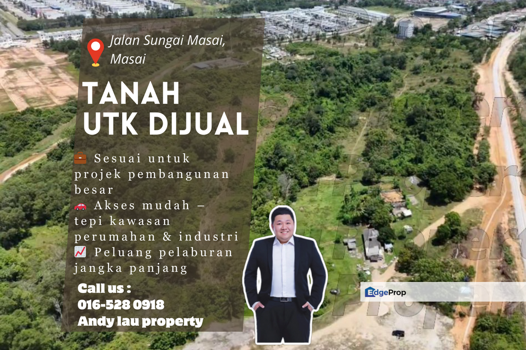 Jalan Sungai Masai / Masai / Johor Bahru / Johor / Tanah Komersial / RM22psf – 48 Ekar Freehold 🔥, Johor, Masai