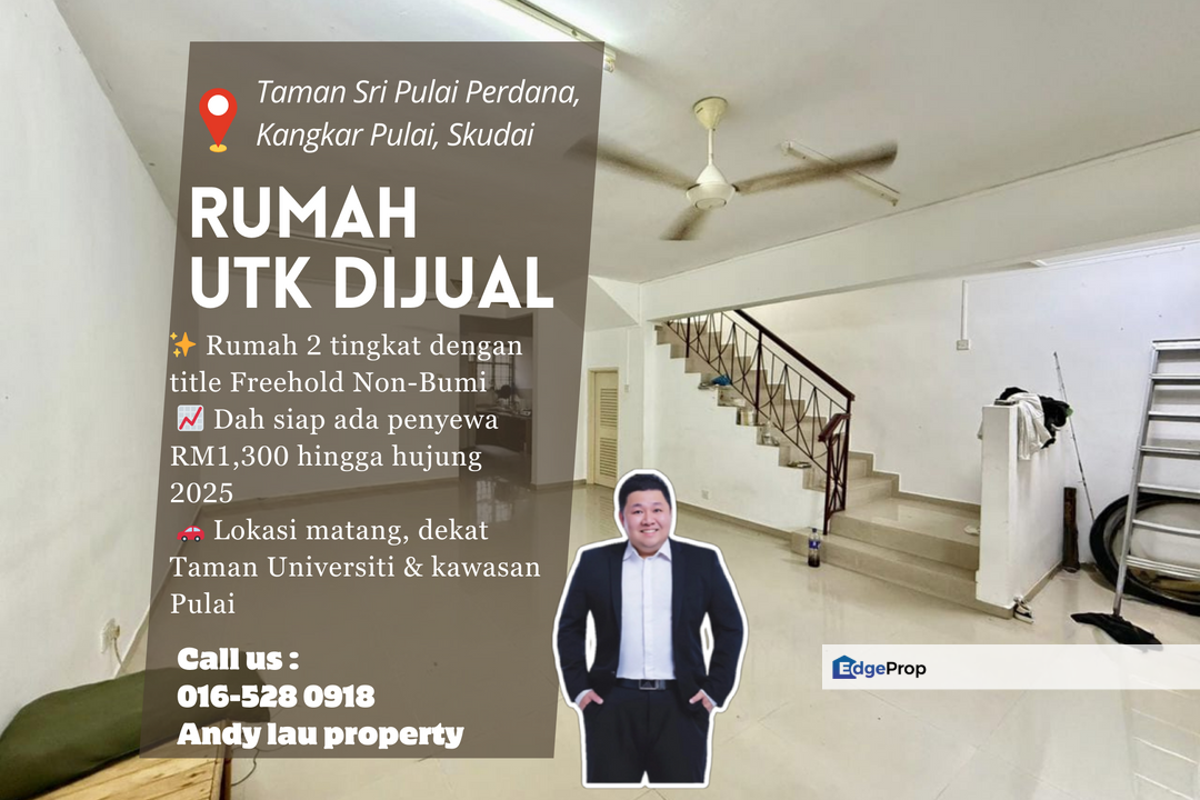 Taman Sri Pulai Perdana, Kangkar Pulai / Skudai / Double Storey Terrace / RM520K – Freehold + Tenanted , Johor, Skudai