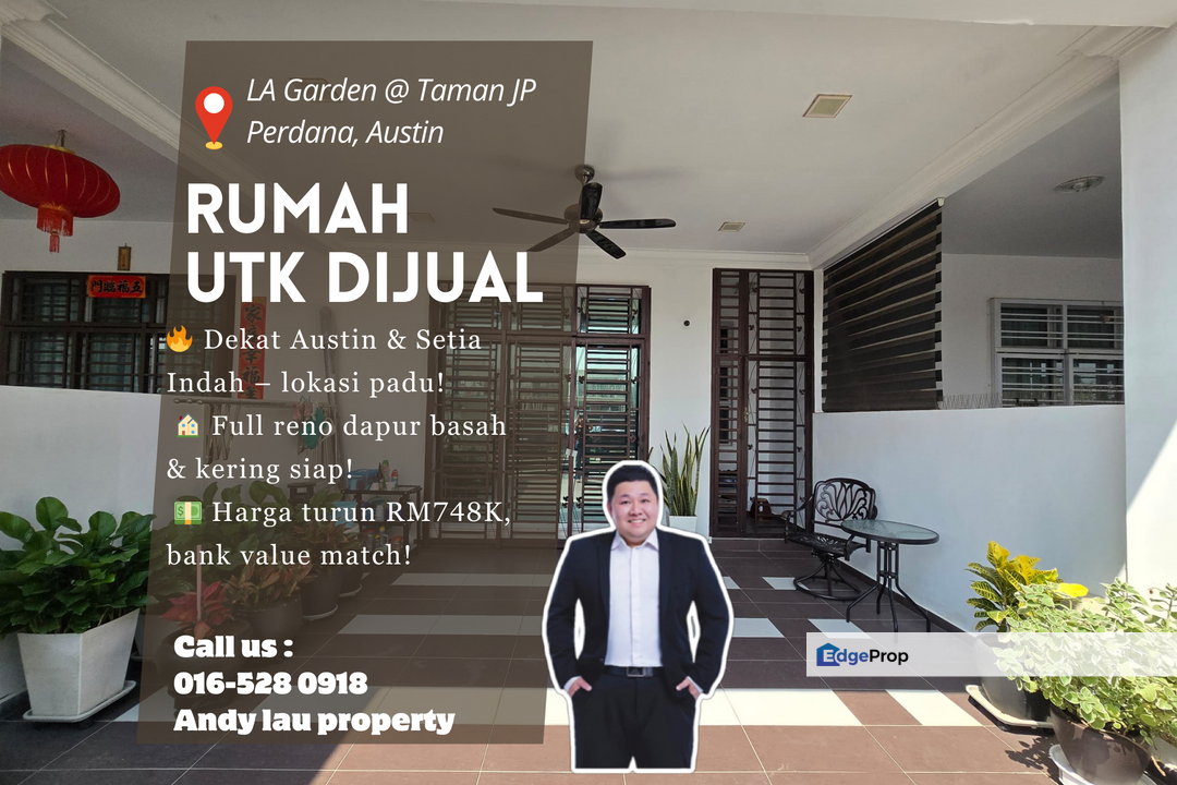 La Gardens @ Austin / JP Perdana / 2 Storey Terrace / RM748K – Reno Cantik + Freehold! , Johor, Johor Bahru