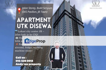 SKS Pavilion / JB Town / Service Residence / RM2.8k – Jalan Kaki ke CIQ & Suitable for those who work in SG, Johor, Johor Bahru