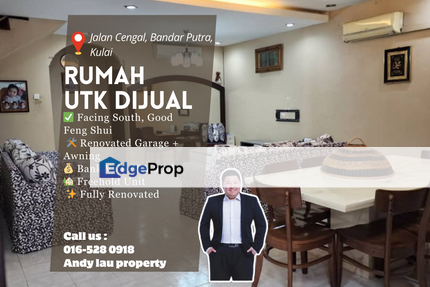 Jalan Cengal / Bandar Putra Kulai / Double Storey Terrace / RM550k – Renovated + Facing South , Johor, Kulai