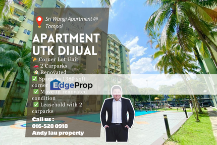 Tampoi / Sri Wangi Apartment / Johor Bahru / Johor / RM350k – Corner Lot Renovated Unit , Johor, Tampoi