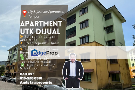 Lily & Jasmine Apartment / Tampoi / Johor Bahru / For Sale / Full Loan + Cash Back, Johor, Tampoi