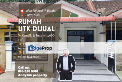 Bnadar Putra Kulai / Kulai / Johor Bahru / Johor / Single Storey Terrace / RM435k – Price Dropped + Fully Reno + BV RM480k , Johor, Kulai