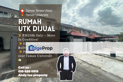  Jalan Palas / Taman Teratai / Kangkar Pulai / Johor Bahru / Near Taman Universiti / Double Storey Terrace / RM558k – Fully Renovated + Unblock View, Johor, Kangkar Pulai