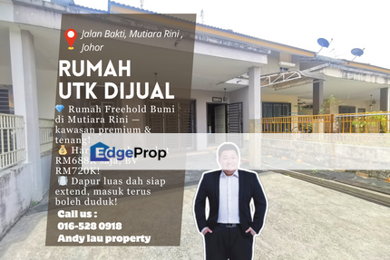 Mutiara Rini / Skudai / Johor Bahru / Johor / Double Storey Terrace / RM688K – Freehold Bumi Lot, Johor, Skudai