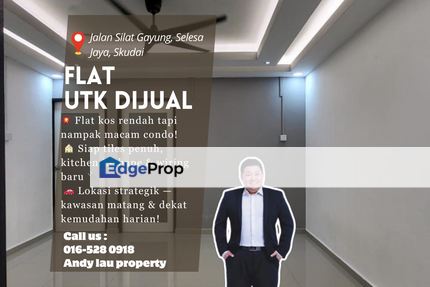 Flat Bandar Selesa Jaya / Skudai / Johor Bahru / Johor / Flat Kos Rendah / RM218K – Ground Floor & Renovated! , Johor, Skudai