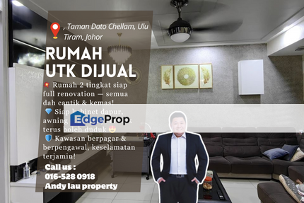 Taman Dato Chellam / Ulu Tiram / Johor / Double Storey Terrace / RM850K – Fully Renovated & Gated Guarded! , Johor, Ulu Tiram
